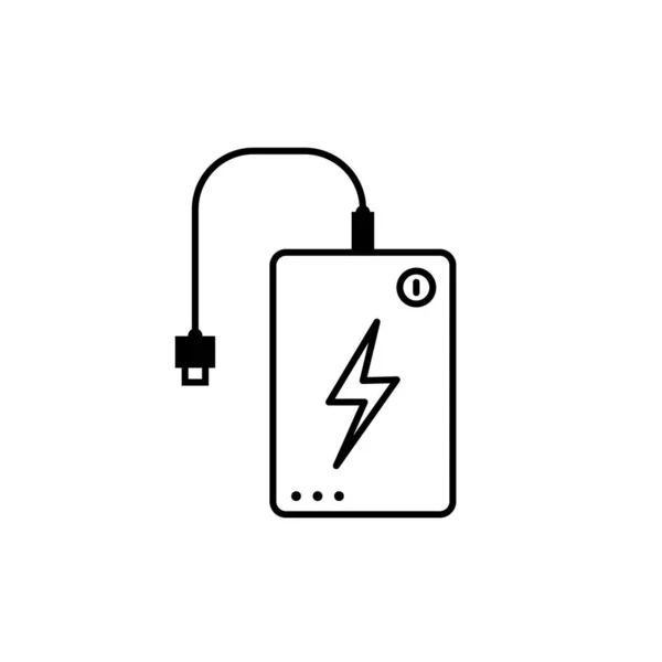 Icono Del Banco Energía Diseño Simple Aislado Sobre Fondo Blanco — Archivo Imágenes Vectoriales