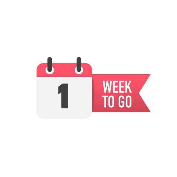 One Week Offer Calendar Icon Vector Stock Illustration — Stock Vector