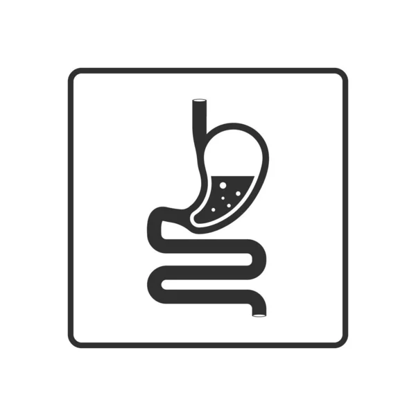 Estómago Humano Sistema Gastrointestinal Ilustración Vectorial Aislado Sobre Fondo Blanco — Archivo Imágenes Vectoriales