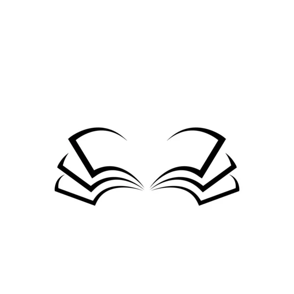 Beyaz arkaplanda kitap vektörü simgesi aç