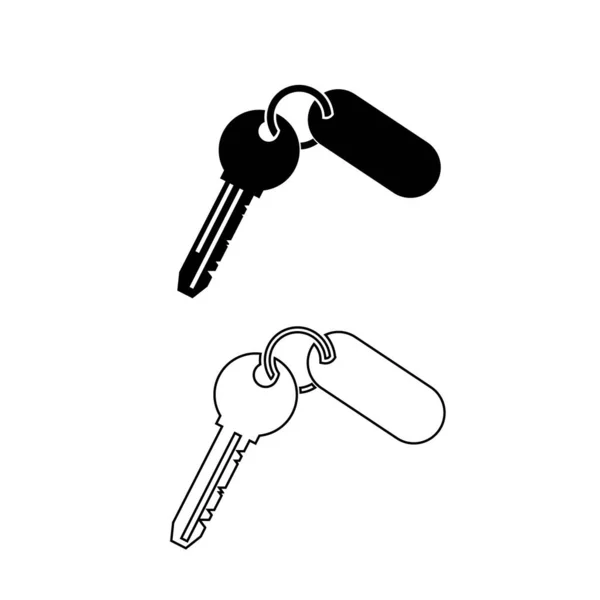 Set Rent Key Icon White Background Vector Icon — Stock Vector