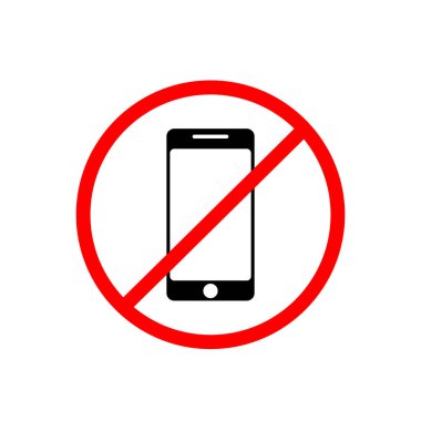 Beyaz arka planda telefon işareti yok. Telefon etiketi yok