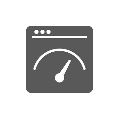 Web Sayfası Hızı vektör simgesi. Mobil konsept ve web tasarımı için düz işaret.