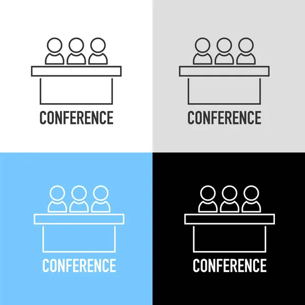 Set Jury Group Committee Icon Vector Element Info Graphic Conference — Stock Vector