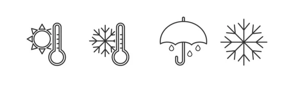 Väder Ikon Som Vit Bakgrund Element För Webbdesign — Stock vektor
