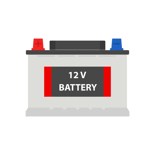 Ställ Bil Batteri Ikon Isolerad Vit Bakgrund Ackumulatorenergi Och Elackumulator — Stock vektor