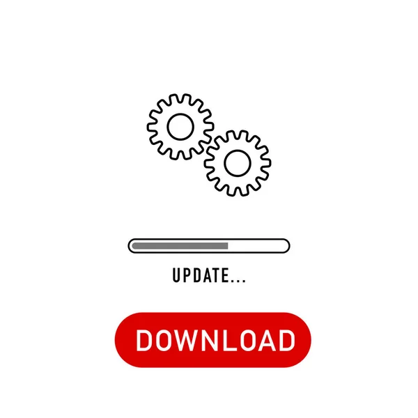Proceso Carga Icono Del Sistema Actualización Concepto Actualización Icono Progreso — Archivo Imágenes Vectoriales