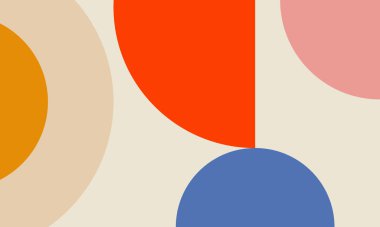 Vektör dairesel soyut arkaplan, daireler geometrik şekiller