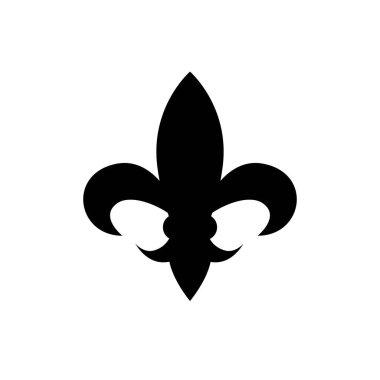 fleur de lis heraldik simgesi beyaz arkaplanda