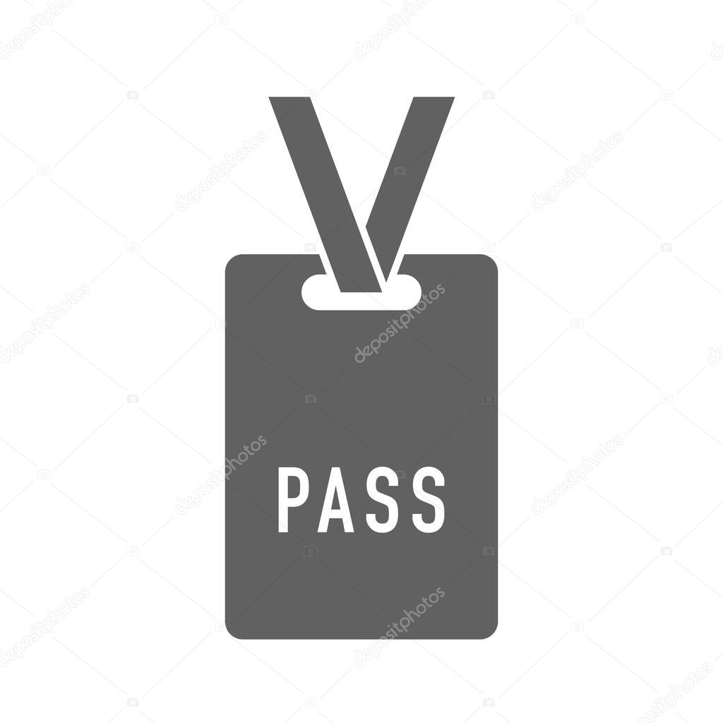Press pass icon. Pass id card. vector pass card icon.