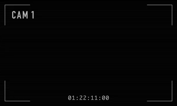 CCTV Kamera 1 ana ekran siyah ekranda tarama çizgileri ile