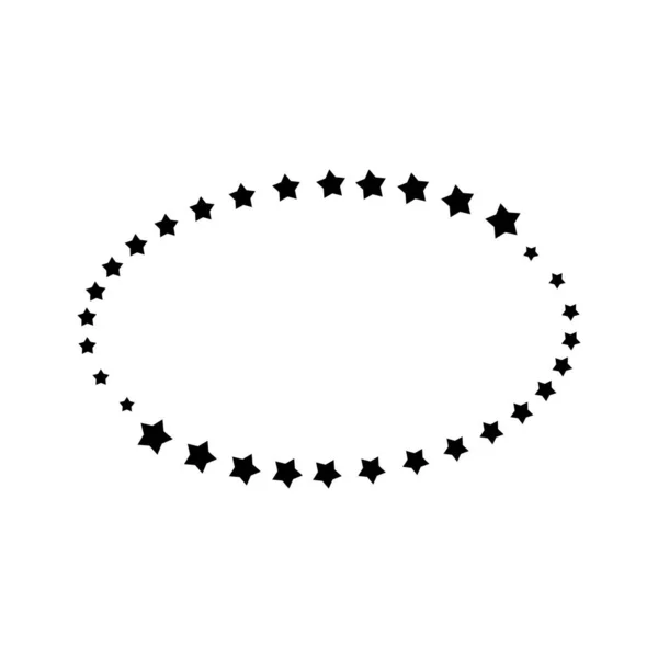 Black Template Emblem Blank Hvězdy Bílém Vektorový Znak — Stockový vektor