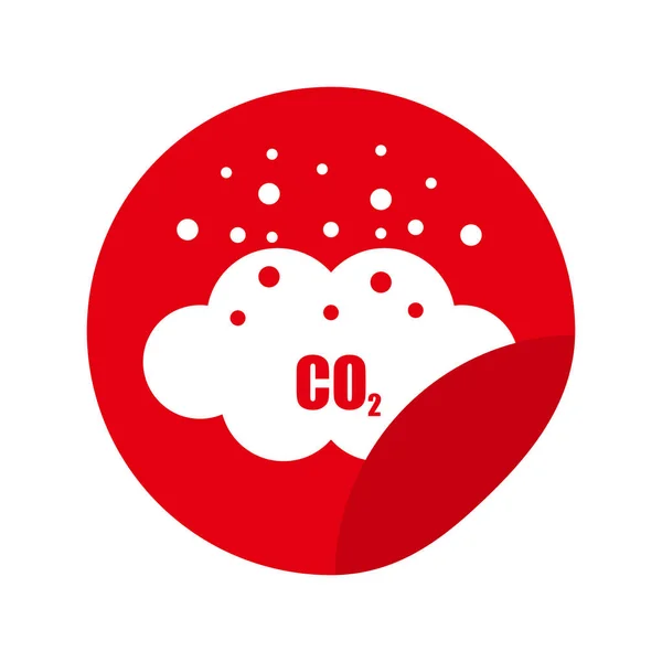 Co2 Emissions Vector Icon White Background — Stock Vector