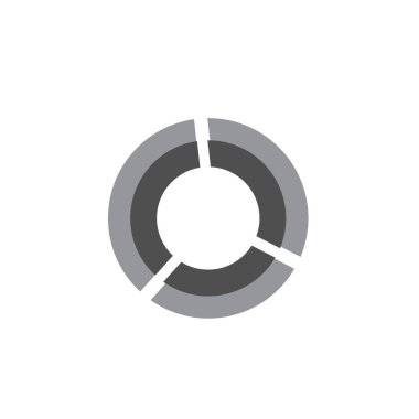 Beyaz arkaplanda diyagram veri vektörü simgesi