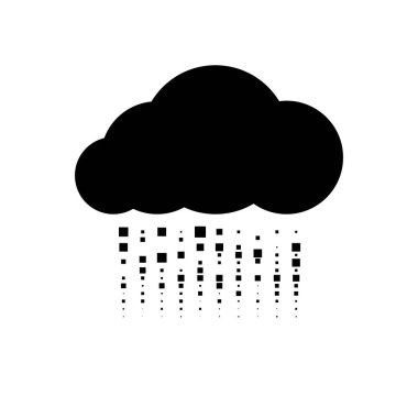 Temiz arkaplan ve vektör üzerindeki bulut hesaplama tasarımı