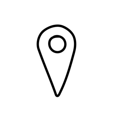 Map pointer doodle icon. Vector sign on white vector