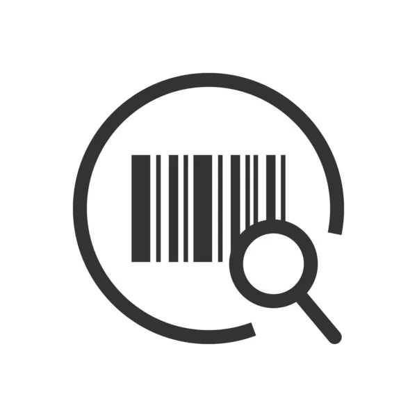 Barcode Zoekpictogram Witte Achtergrond Scanner Pictogram — Stockvector