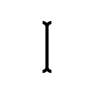 Beyaz arkaplanda metin yerleştirme simgesi siyah ince çizgi simgesi