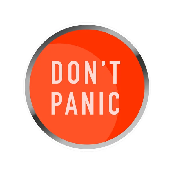 Panik Yapma Panik Yapma Kırmızı Düğmeye Bas Vektör Illüstrasyonu — Stok Vektör