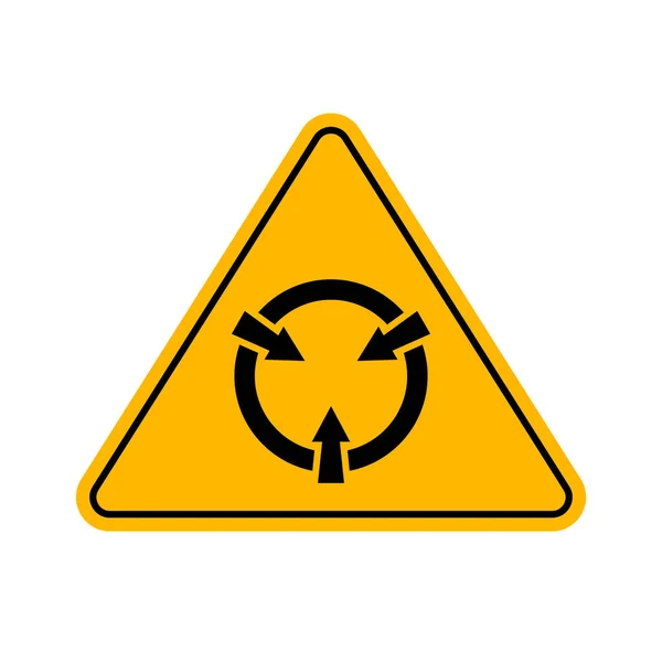 Signo Símbolo Dispositivo Sensible Electrostático Esd Ilustración Vectorial — Vector de stock