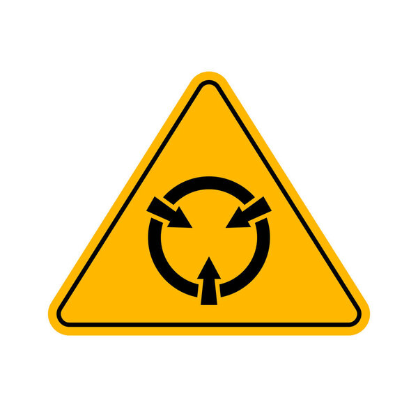 Electrostatic Sensitive Device (ESD) Symbol Sign, Vector Illustration.