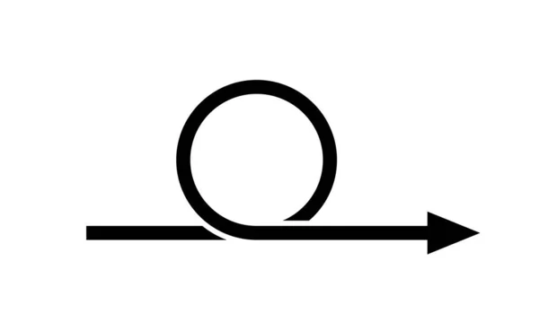 Loop Iteratie Sprint Geïllustreerd Als Straatpijl Vector — Stockvector