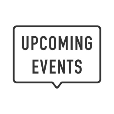 Beyaz arka planda Yaklaşan Olaylar işaretleri. vektör illüstrasyonu.