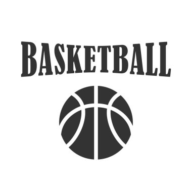 Beyaz arka planda basketbol ikonu vektörü. Basketbol logosu