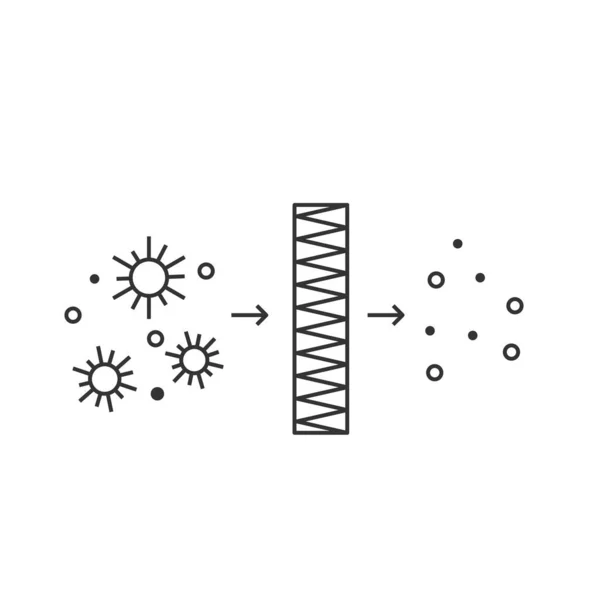 Hepa Filter Bort Damm Vektor Illustration Luftfilter — Stock vektor