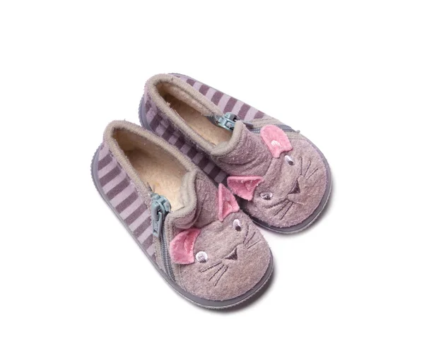 Bébé fille rose chaussures — Photo