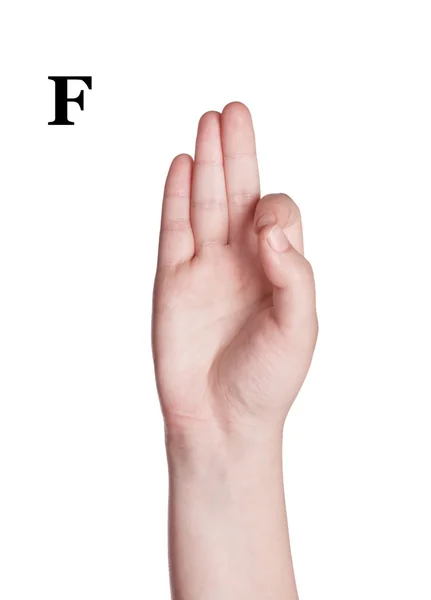 Finger pravopisu abecedy. — Stock fotografie