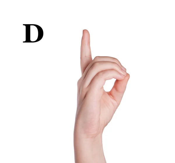 Finger buchstabieren das Alphabet — Stockfoto