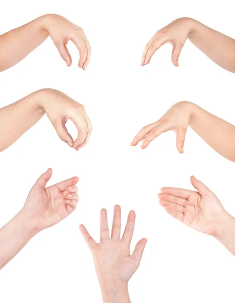 İzole kadın işaret