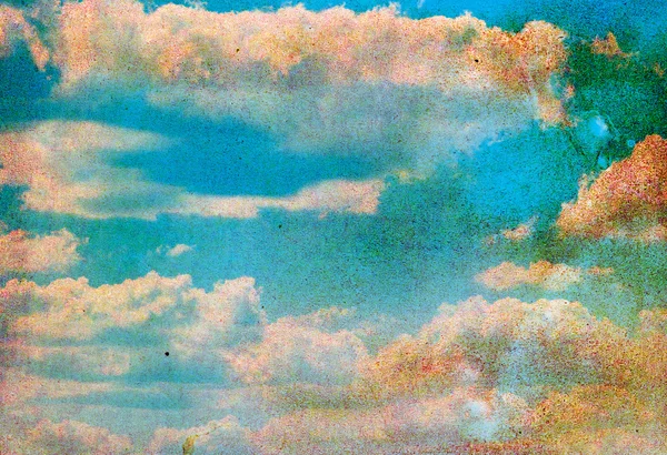 Grunge afbeelding van blauwe hemel — Stockfoto