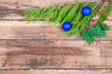 Noel dekorasyon ahşap tahta üzerinde