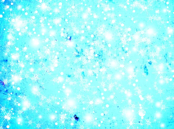 Зимний фон с различными снежинками — стоковое фото