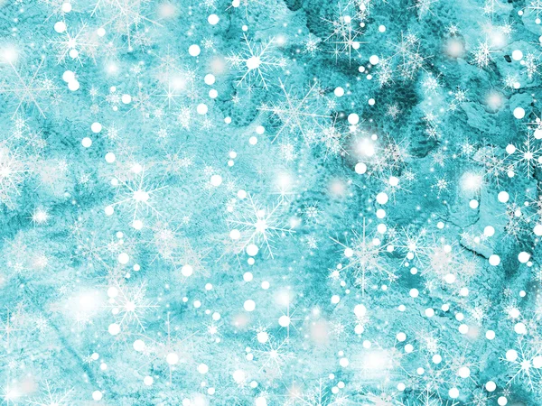 Winter background with  various snowflakes — Stock Photo, Image