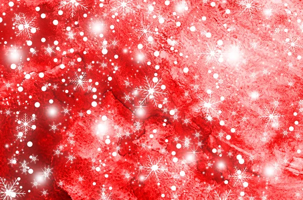 Рождественский фон со снежинками зимой — стоковое фото