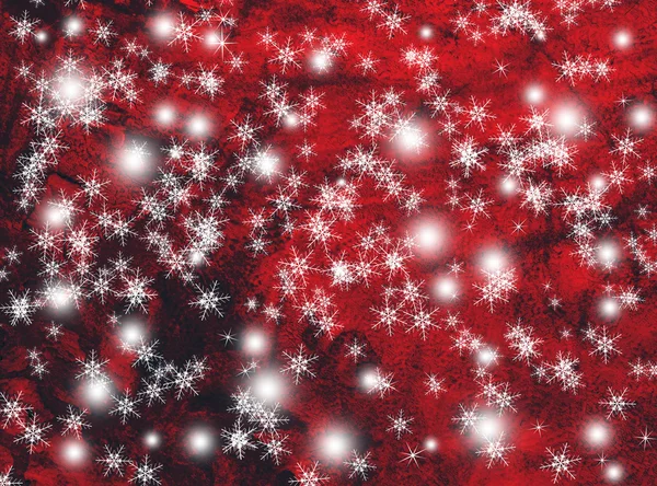Weihnachten Hintergrund mit Schneeflocken im Winter — Stockfoto