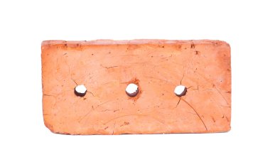 Yeni kırmızı tuğla izole