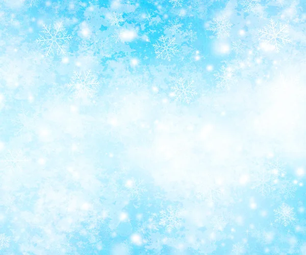 Sfondo invernale con fiocchi di neve — Foto Stock