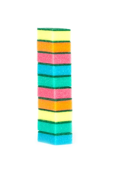 Imagen de esponjas de colores aisladas — Foto de Stock