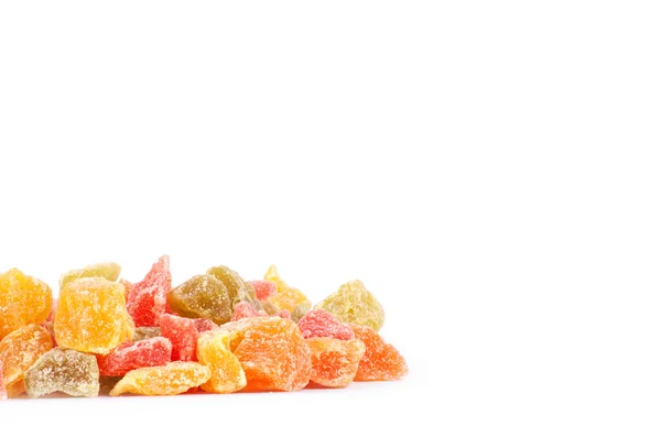 白の砂糖漬けの果物グループ — ストック写真