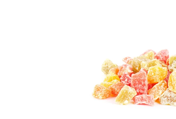 白の砂糖漬けの果物グループ — ストック写真