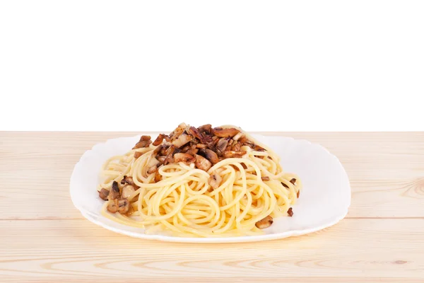 Pasta spaghetti with mushrooms — Stock Photo, Image