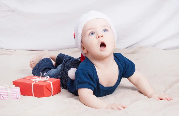 아름 다운 작은 아기 크리스마스를 축 하. — 스톡 사진