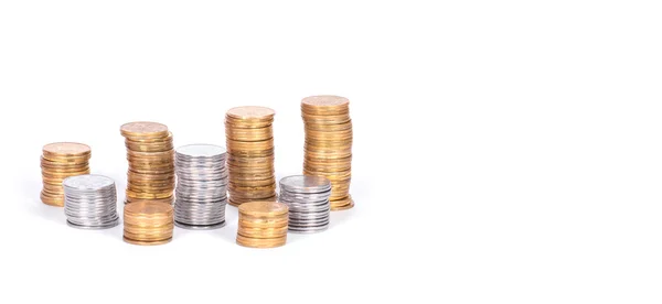 Coin stack isolated — Stock Photo, Image