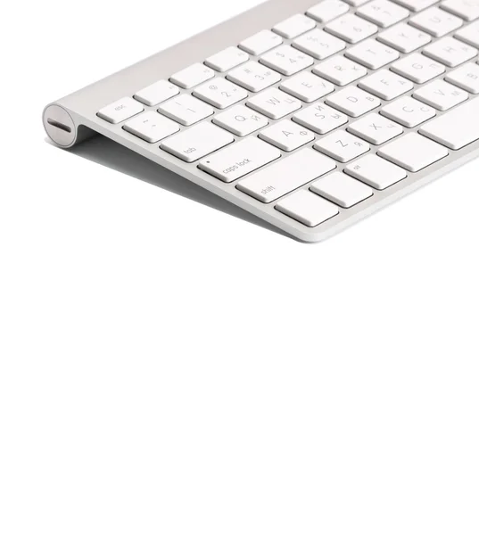 Bilgisayar klavye. Beyaz izole — Stok fotoğraf