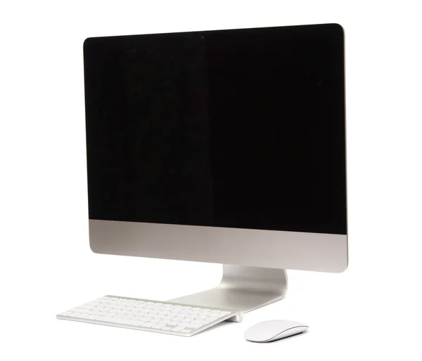 Computer with wireless keyboard and mouse — Stock Photo, Image