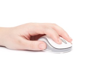 Modern bilgisayar fare izole el tıklayın 